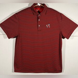 Onward Reserve Georgia Bulldogs UGA Performance Polo Shirt Striped Men’s S Red
